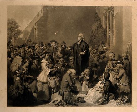 John_Wesley_preaching_outside_a_church._Engraving._Wellcome_V0006868